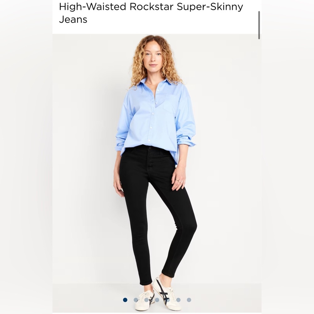 High-Waisted Rockstar Super Skinny Jeans - Size 0